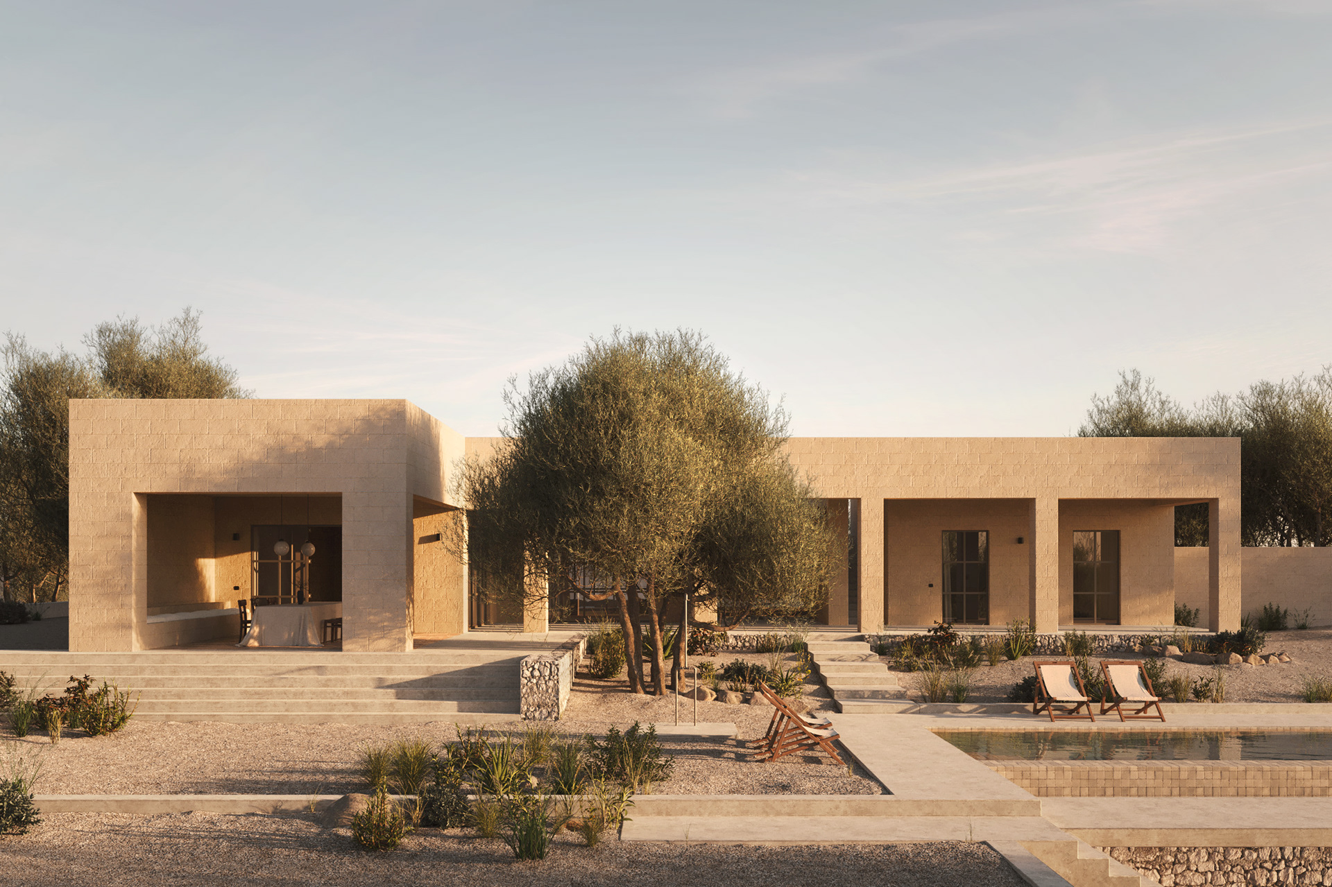 Casa Maiora - Puglia, Italy_Renders inspired by Studio Andrew Trotter and Salva López Photography