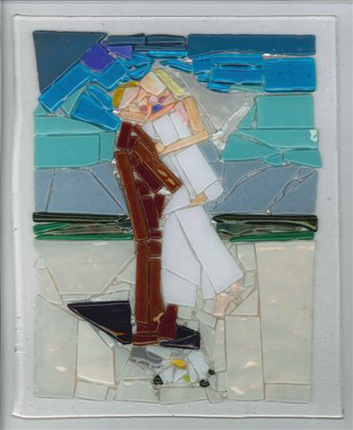 fused glass mosaic portrait