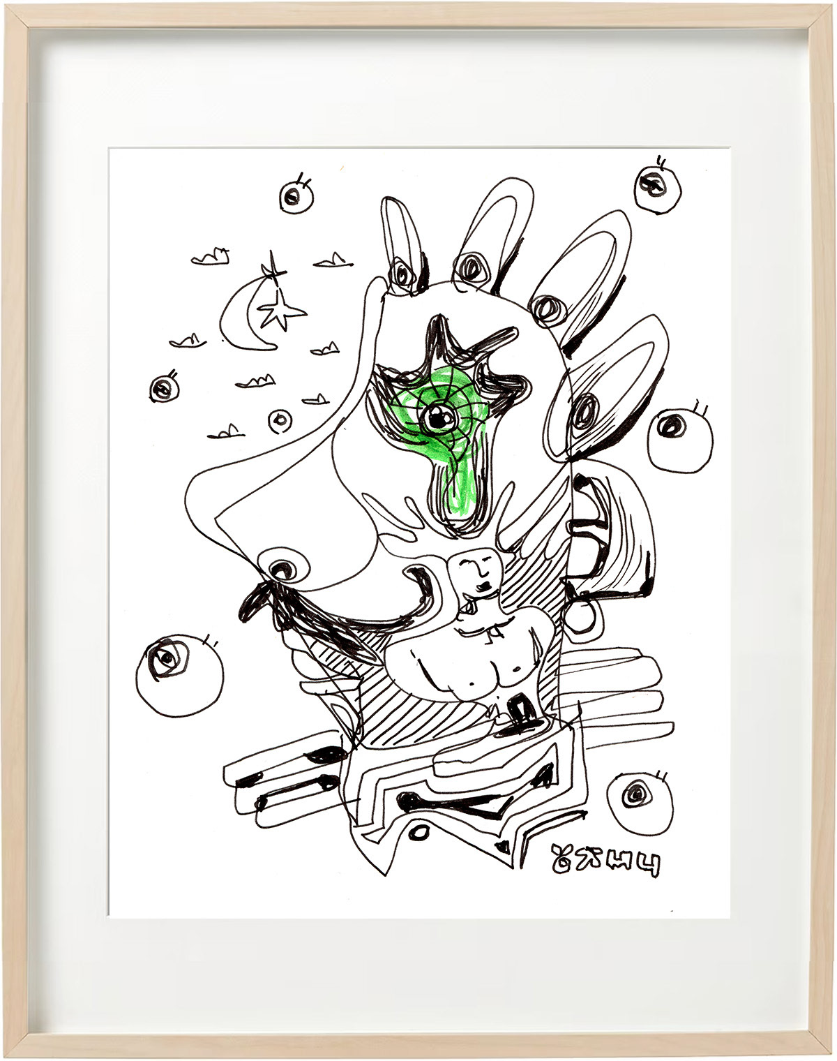 Eyes, ink on paper