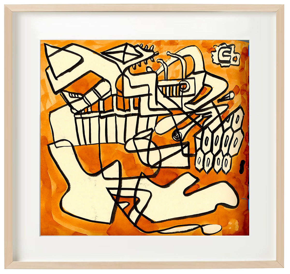 Grouping, ink color on paper