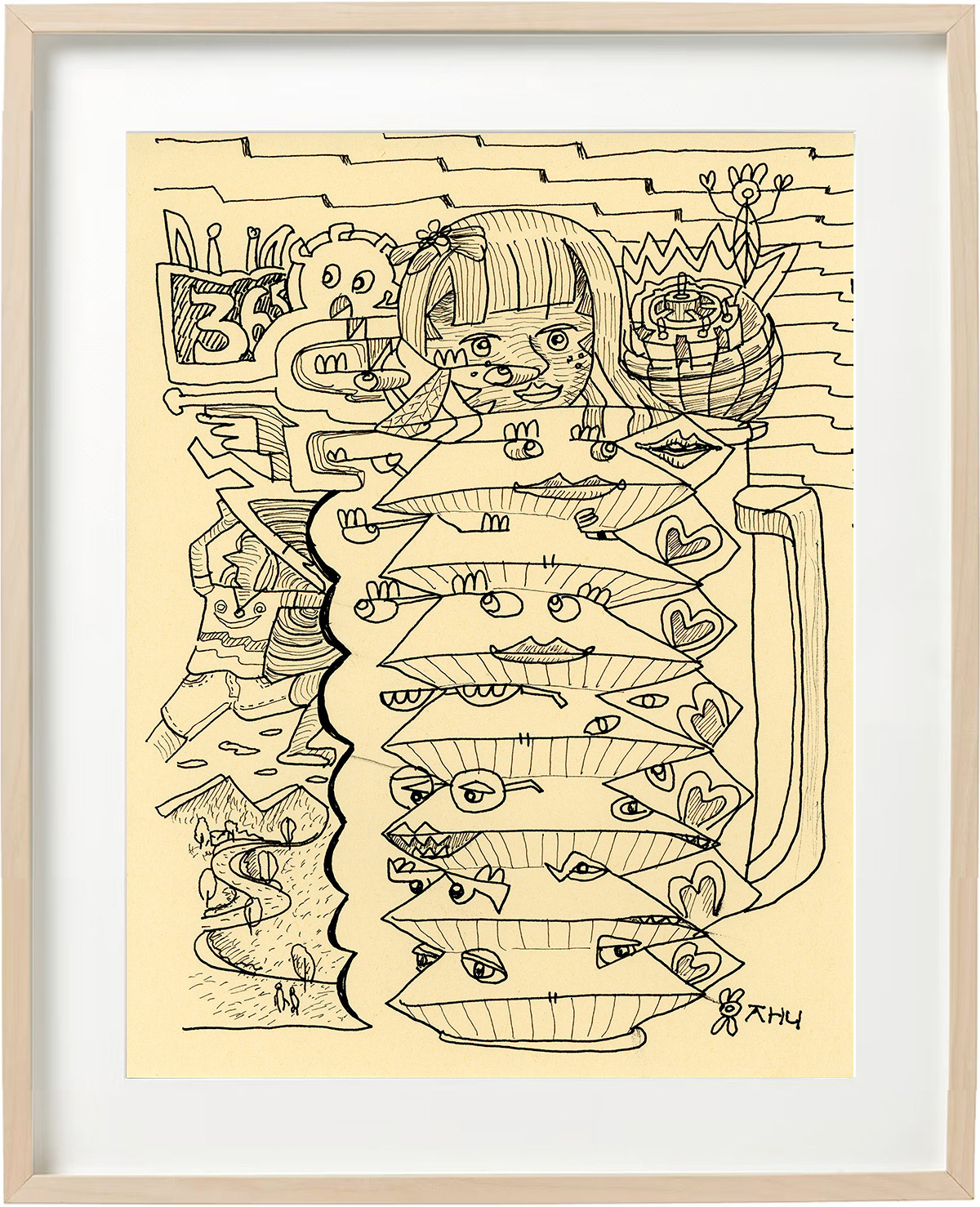 Conception: Talking Mug, ink on paper