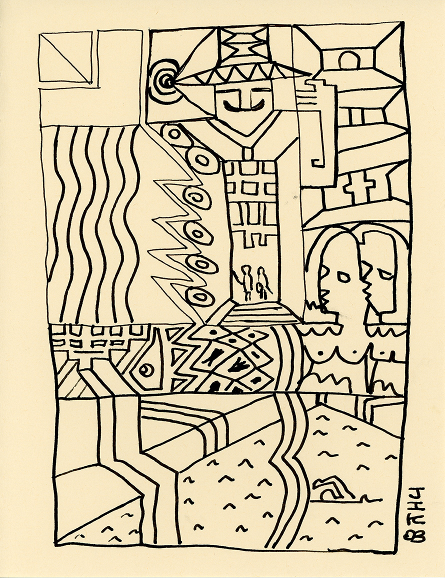 pattern, ink on paper