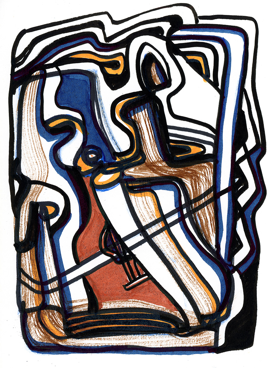 Drawing, ink on paper