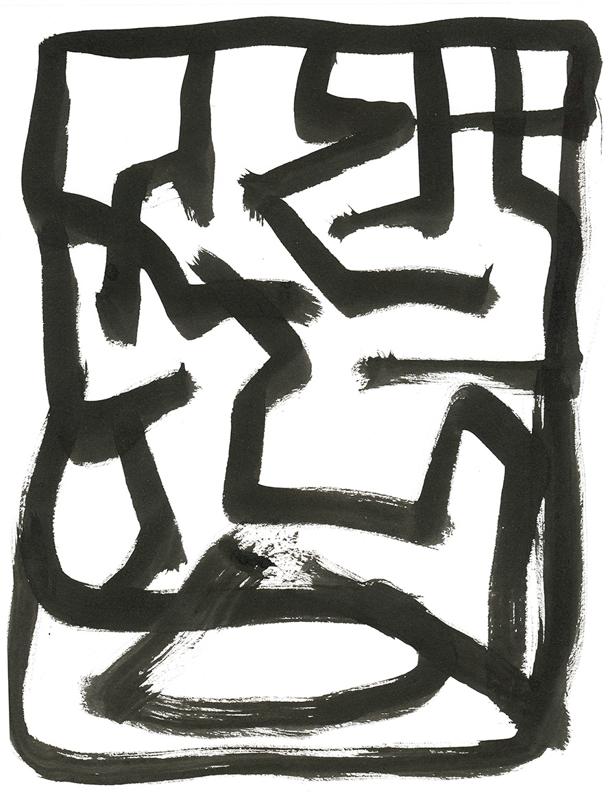 Line, ink on paper