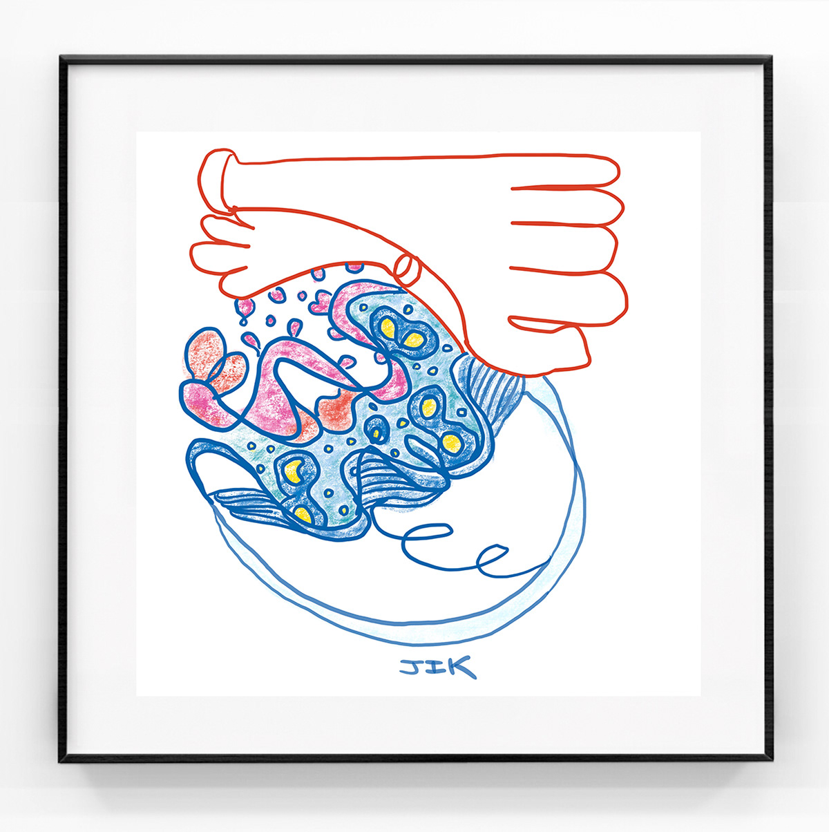 Hand, iPad drawing