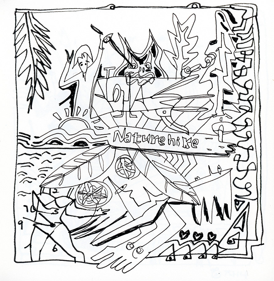 Nature Hike, Ink on Paper