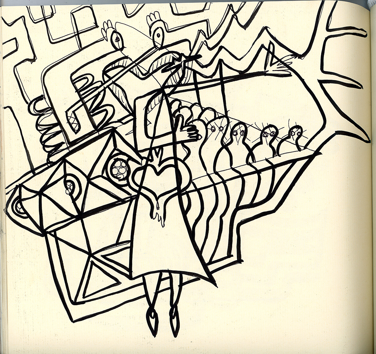 Initiative: Journey to the other side, ink on paper