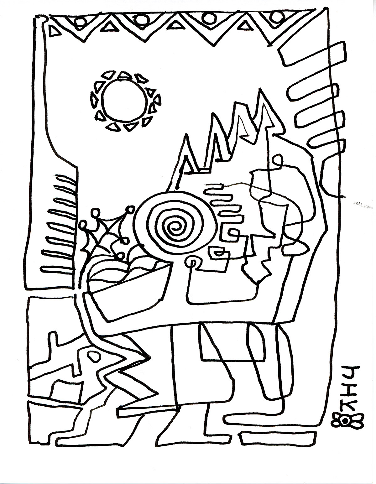 Auto Drawing, Ink on Paper
