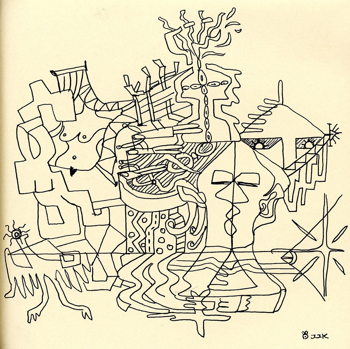 Concept: Spirit and spirit, ink on paper