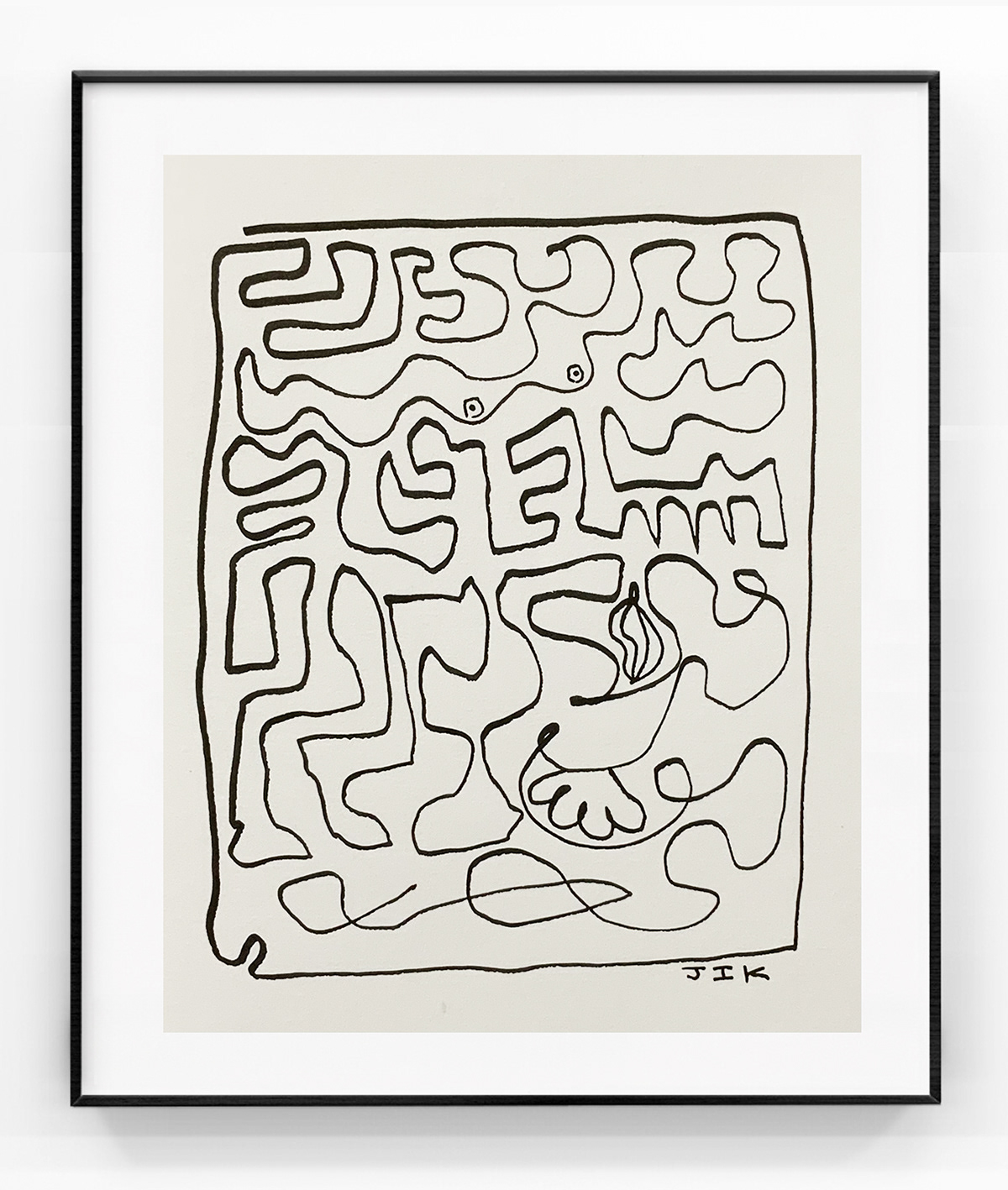 Line drawing, ink on paper