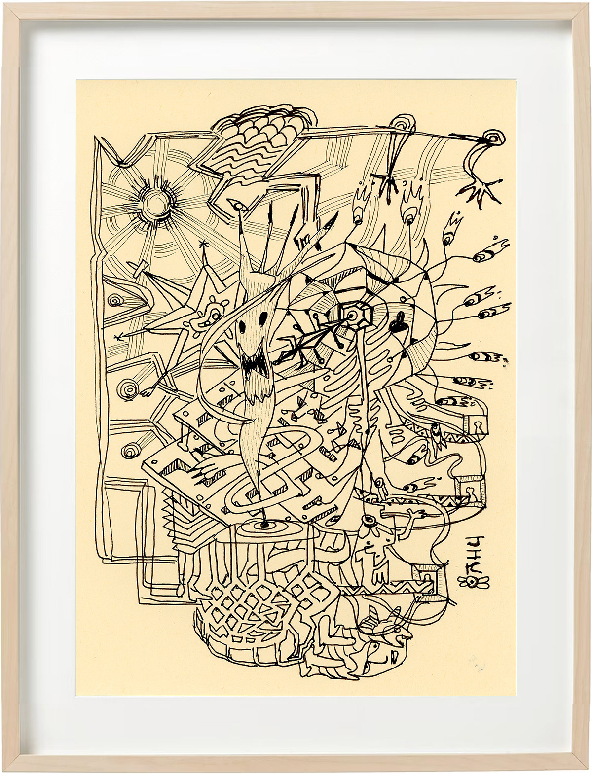 Initiative: Illusionary goblin fire, ink on paper