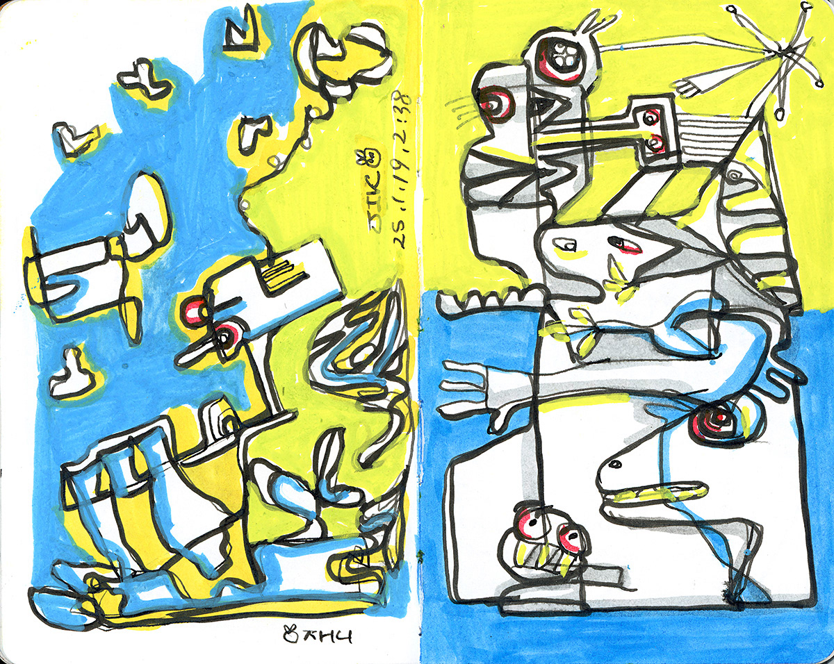 Untitled, ink acrylic on paper