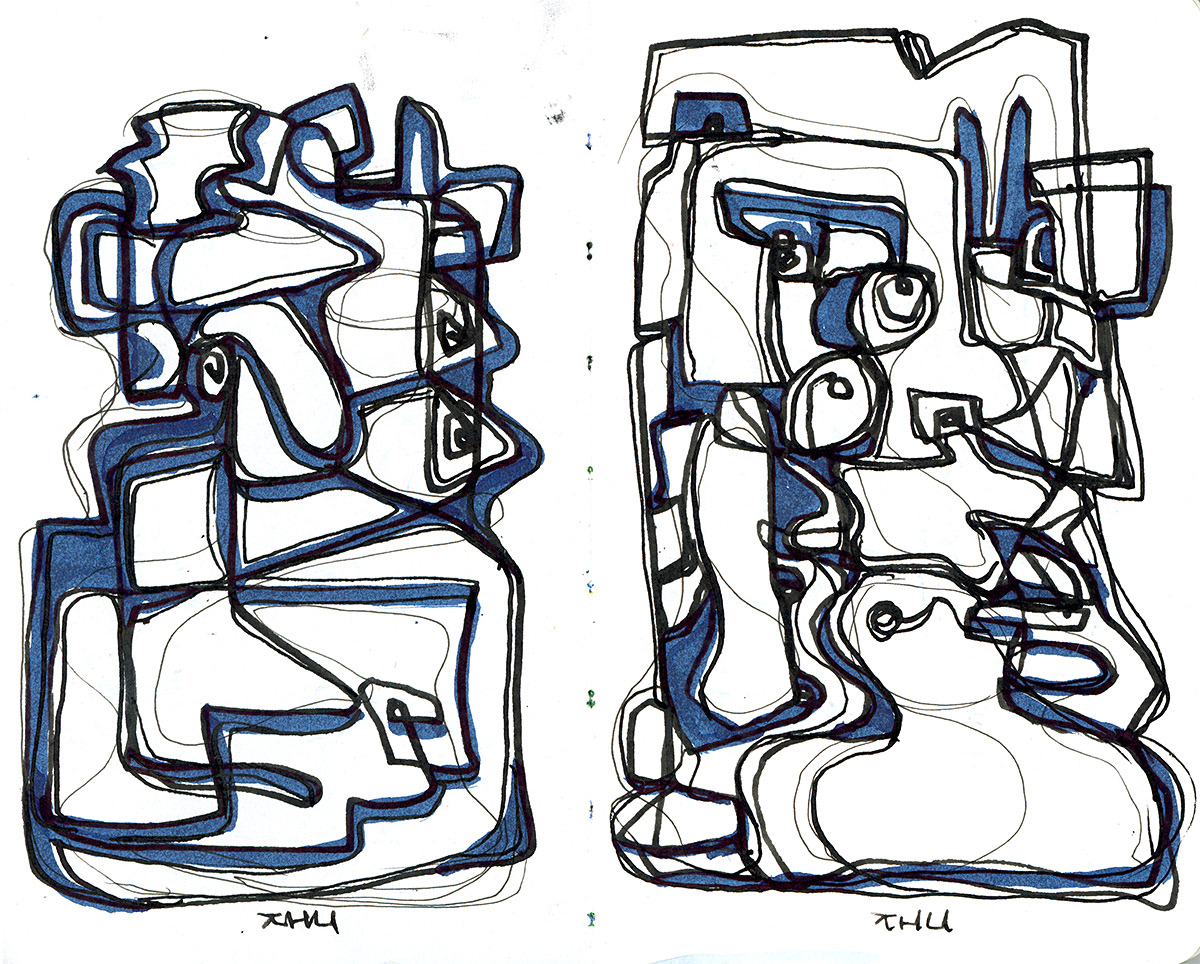 Auto Drawing, Ink on Paper