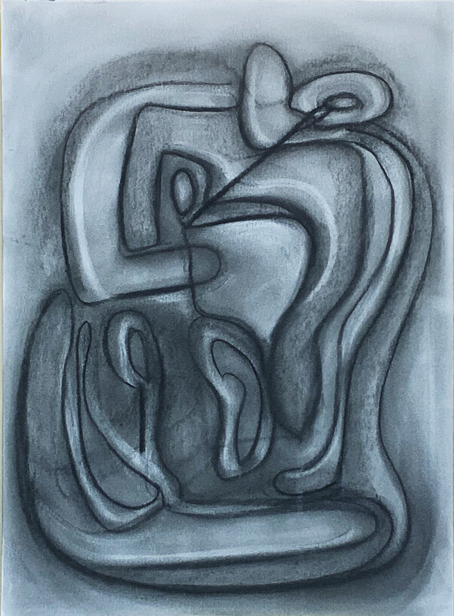 Body, charcoal on paper