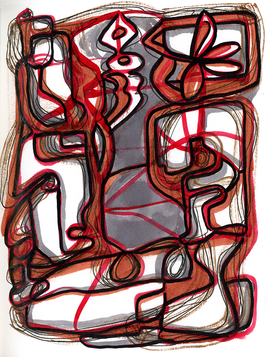 Drawing, ink on paper