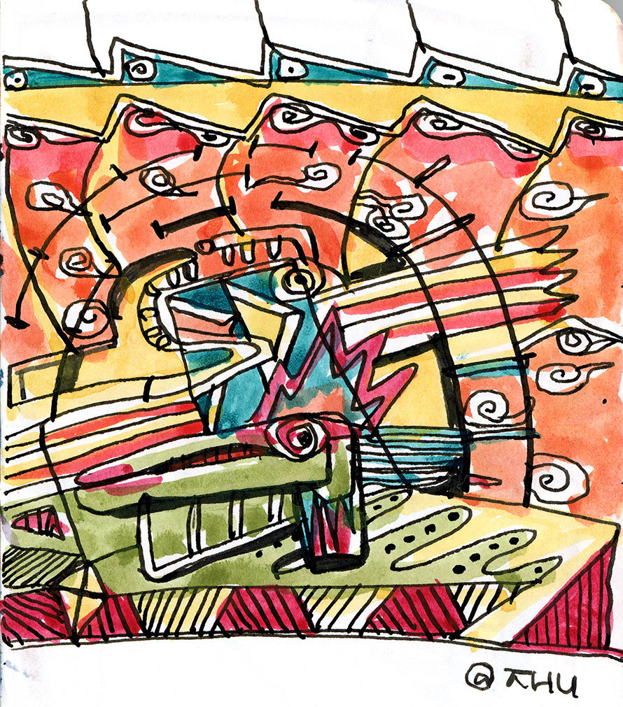 Untitle, ink color on paper