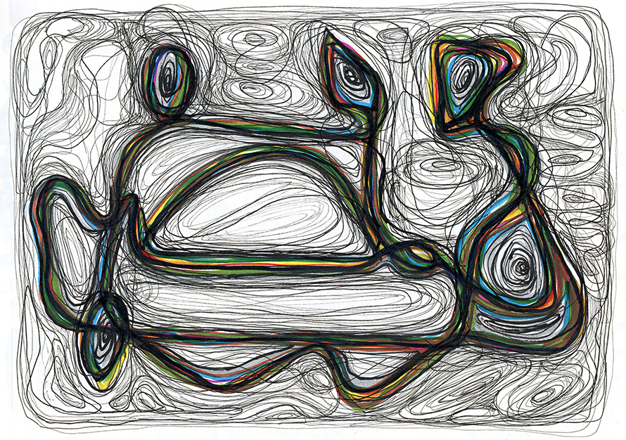 Drawing, ink on paper
