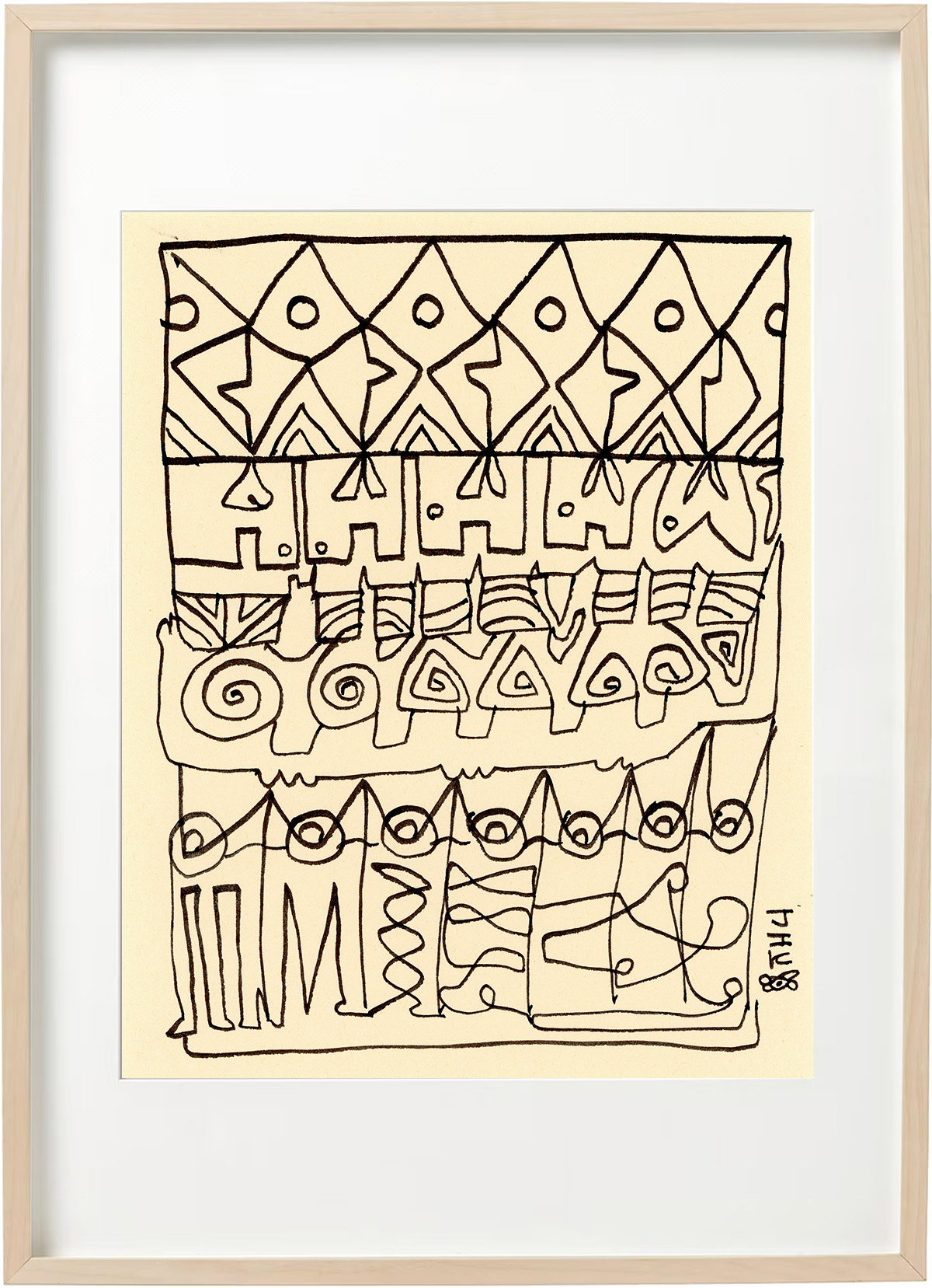 pattern, ink on paper
