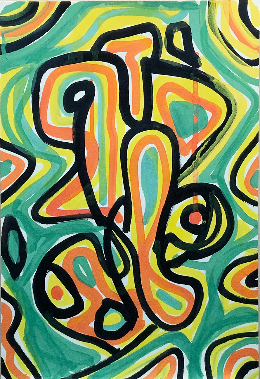 Line, ink on paper