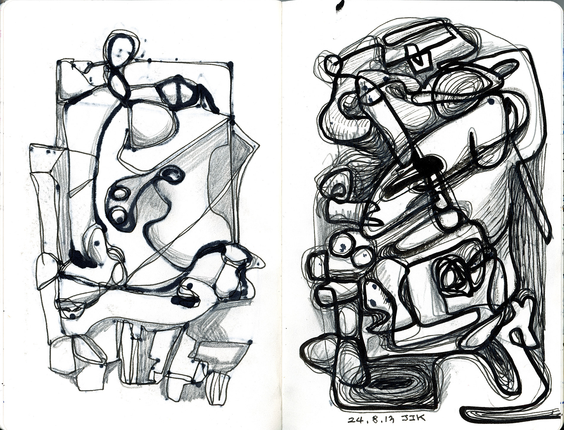 Auto Drawing, Ink on Paper
