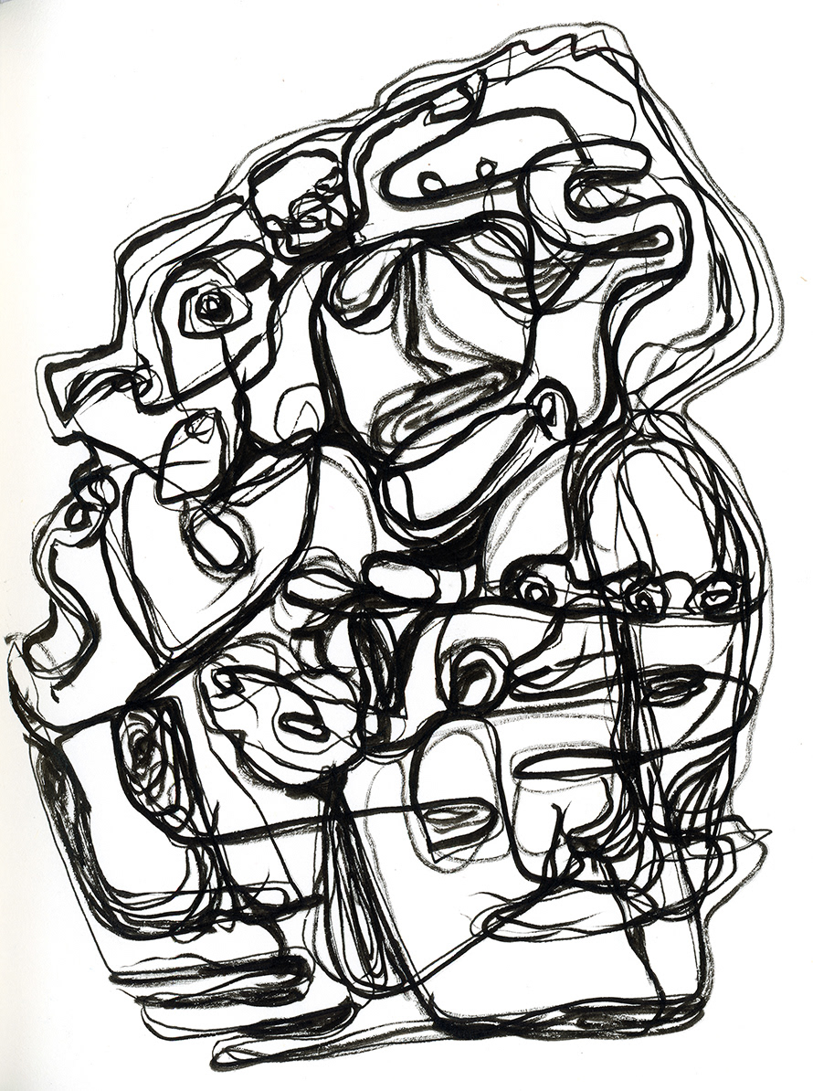 Drawing, ink on paper