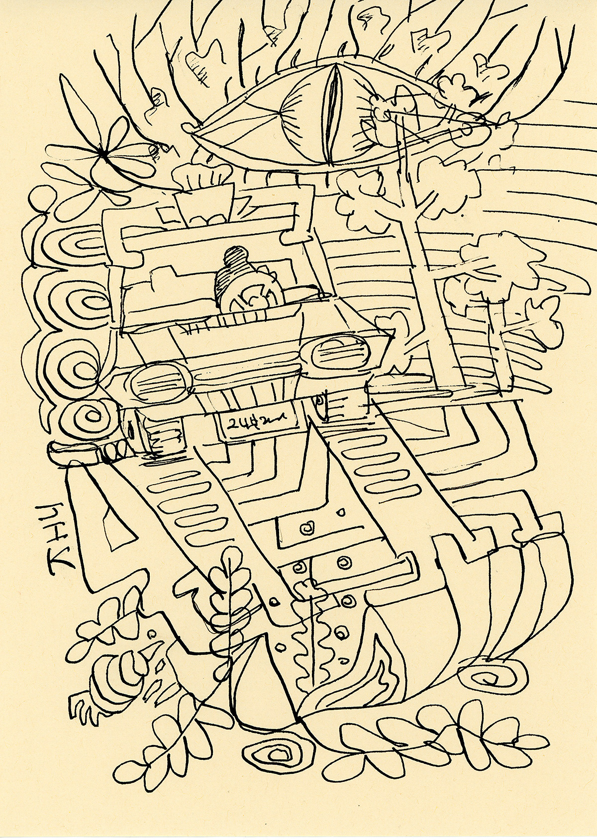 Initiative: Into the jungle, ink on paper