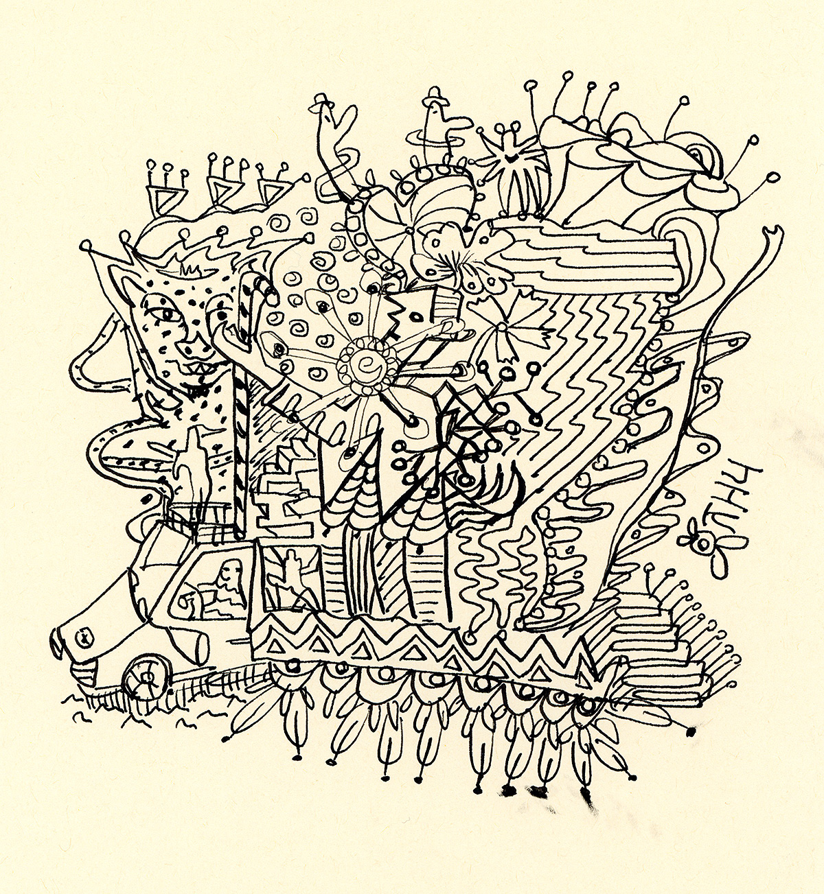 Conception: Sexuality In nature, ink on paper