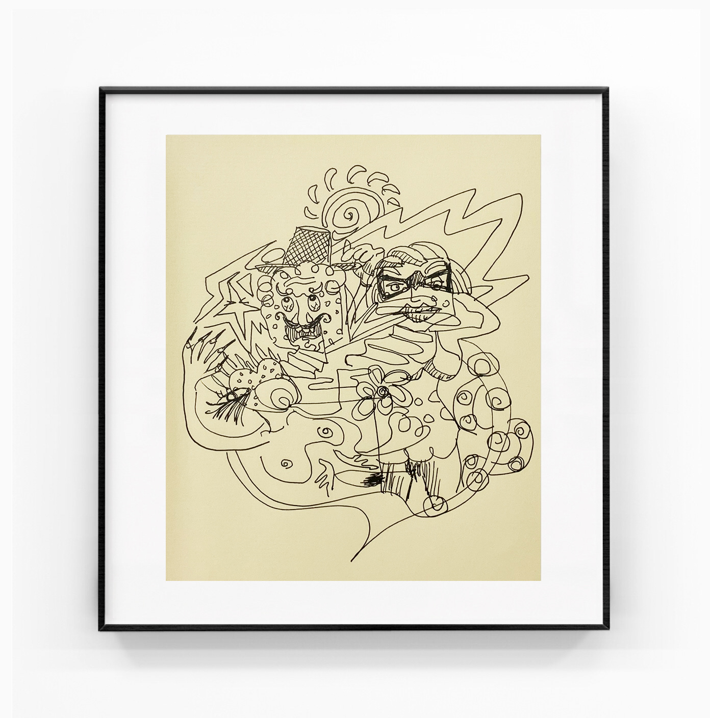 Line drawing, ink on paper