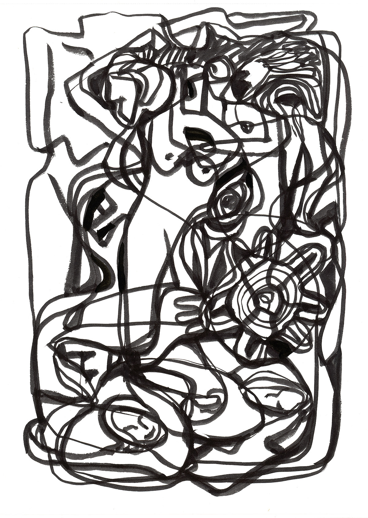 Drawing, ink on paper