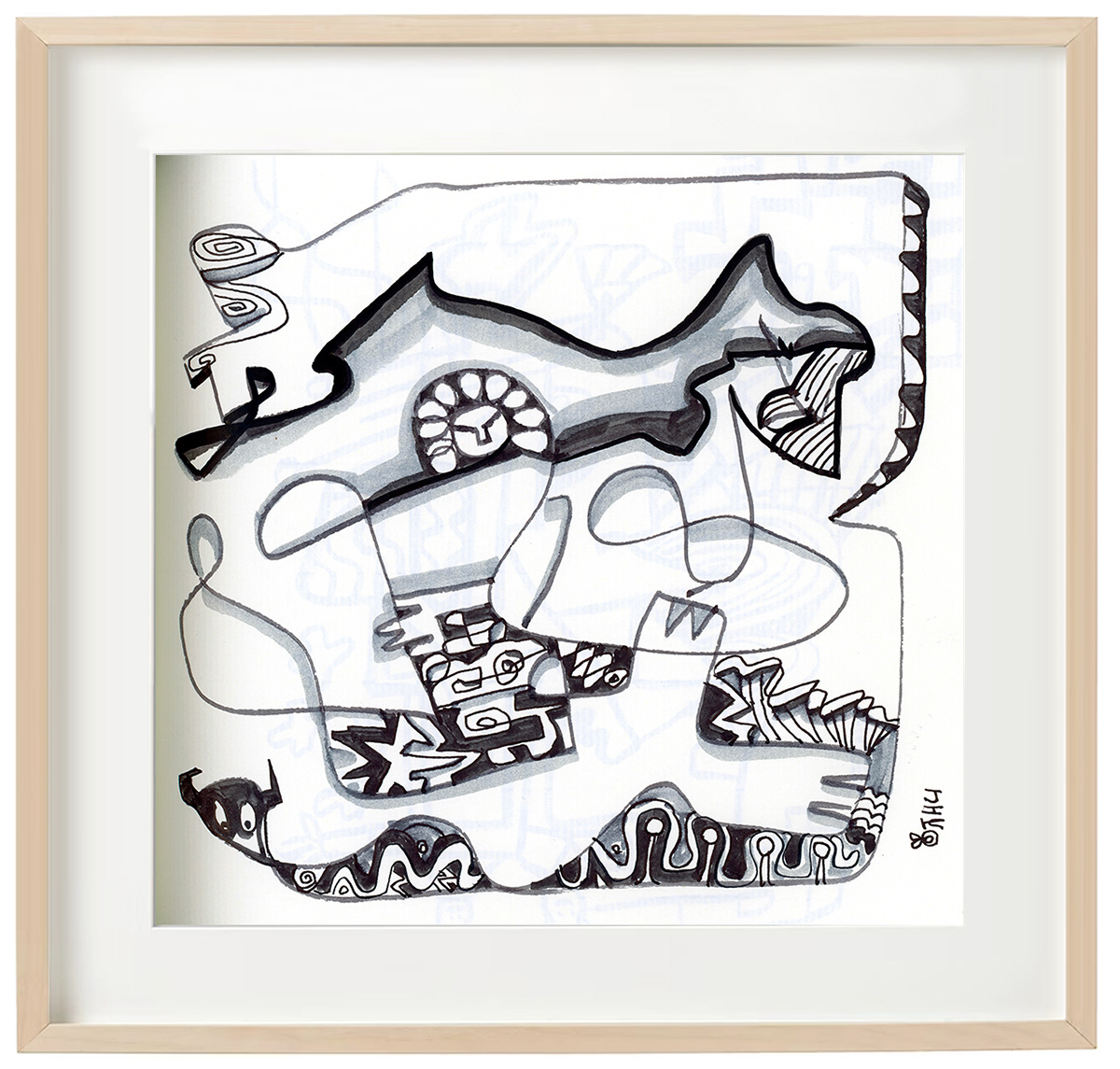 a swamp of memory, ink on paper