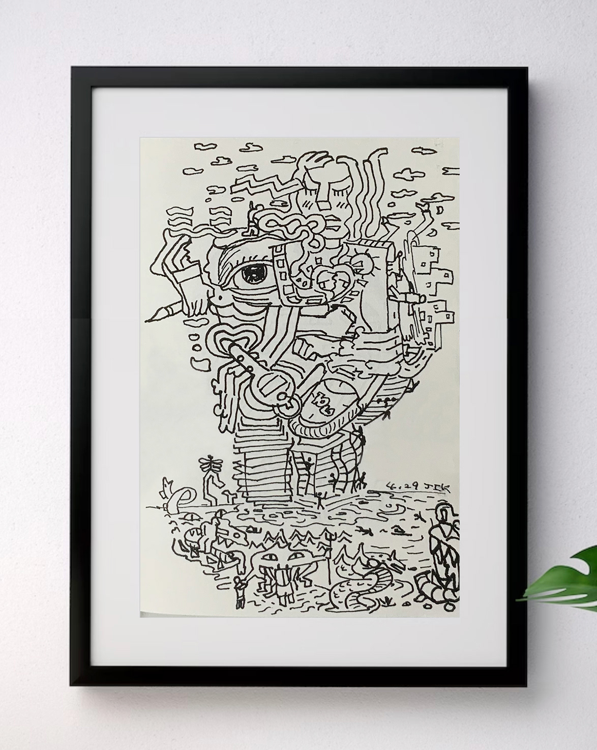 Initiative: Apocalypse World, ink on paper