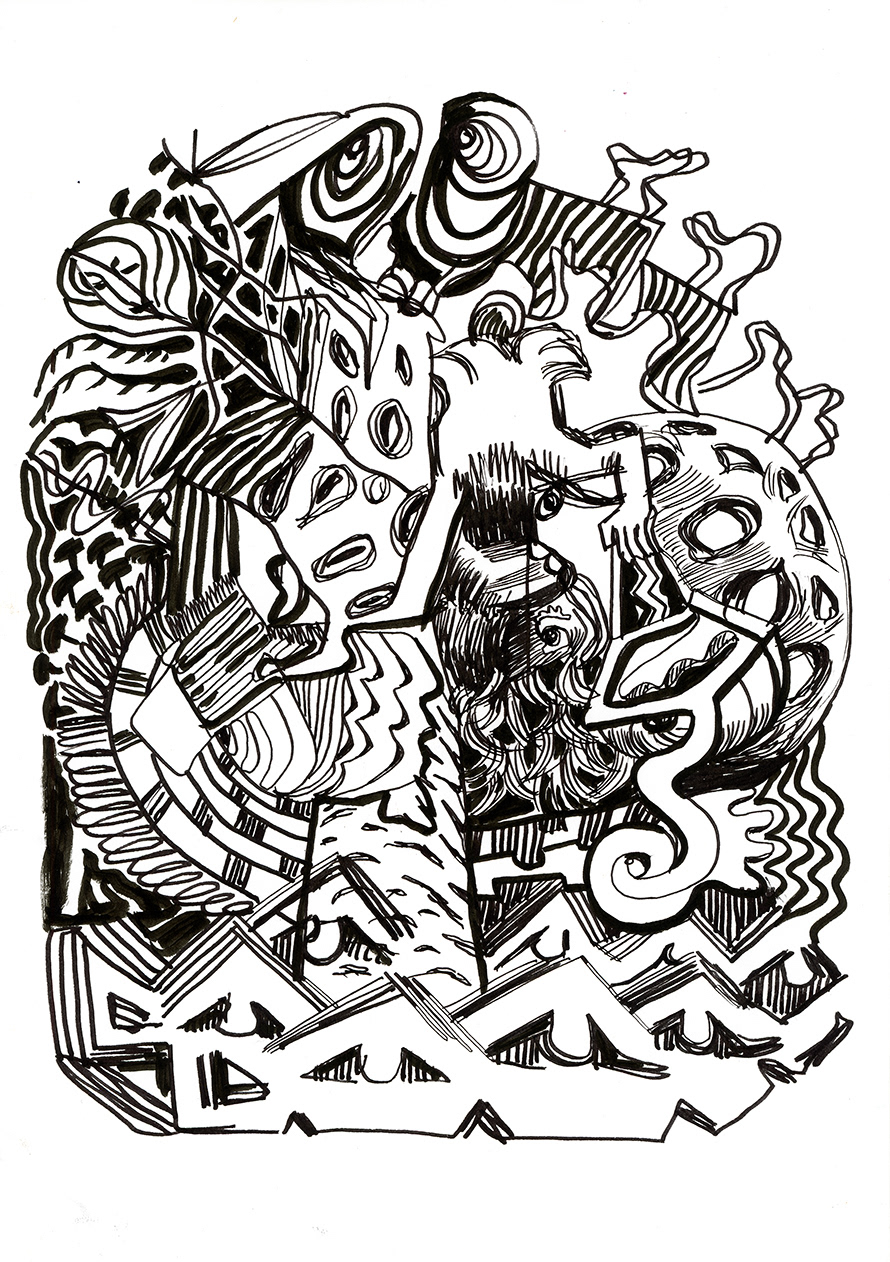 file of memories, ink on paper