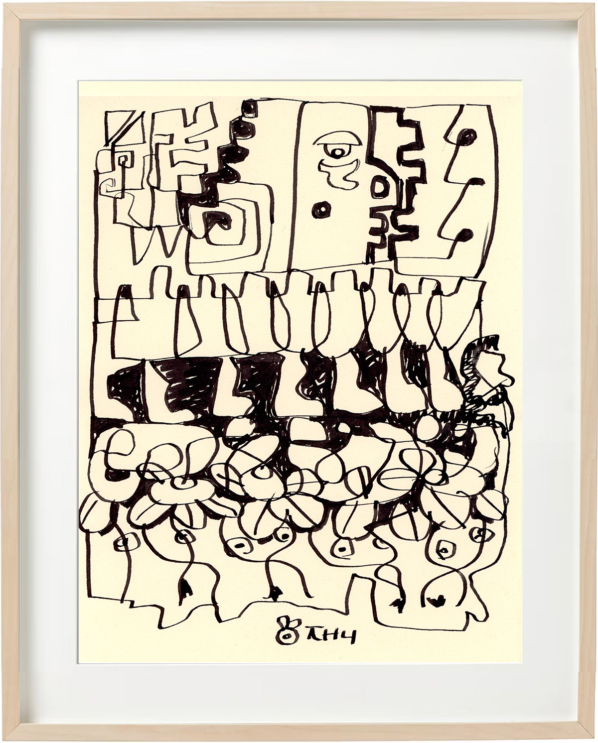 pattern, ink on paper