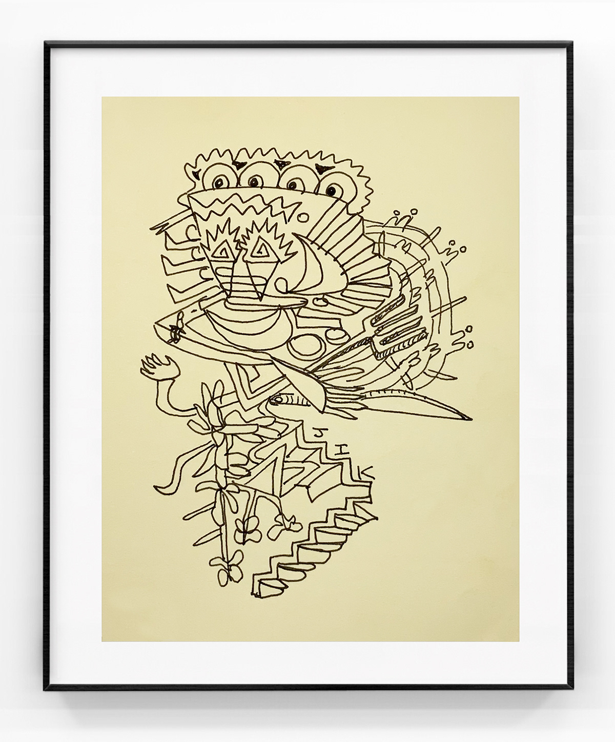 Initiative: African meal-auto drawing, ink on paper