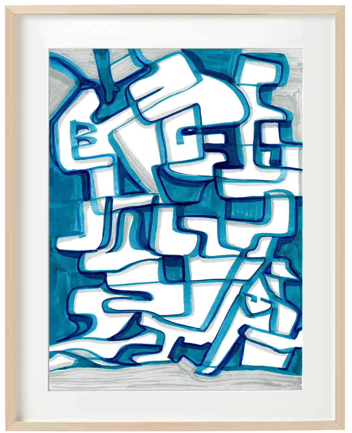 Symbols, ink on paper