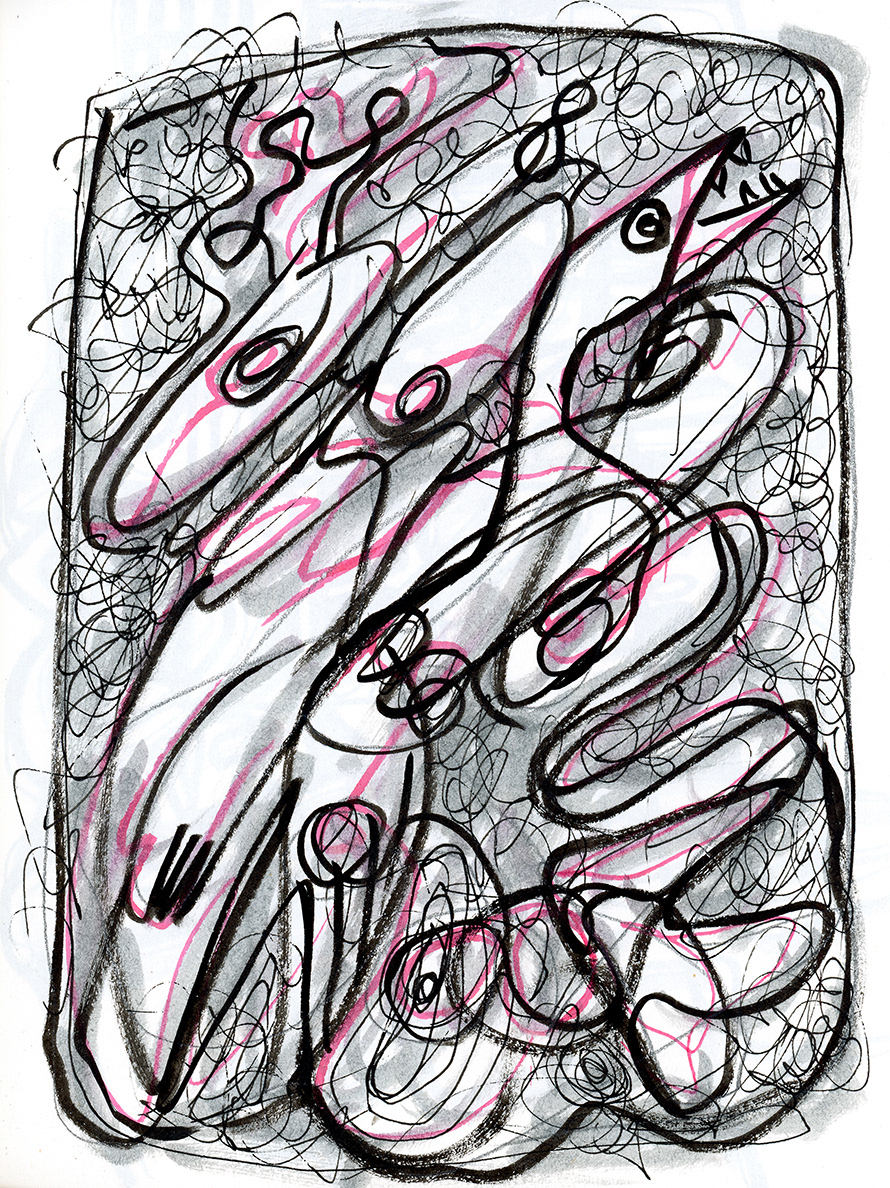 Drawing, ink on paper