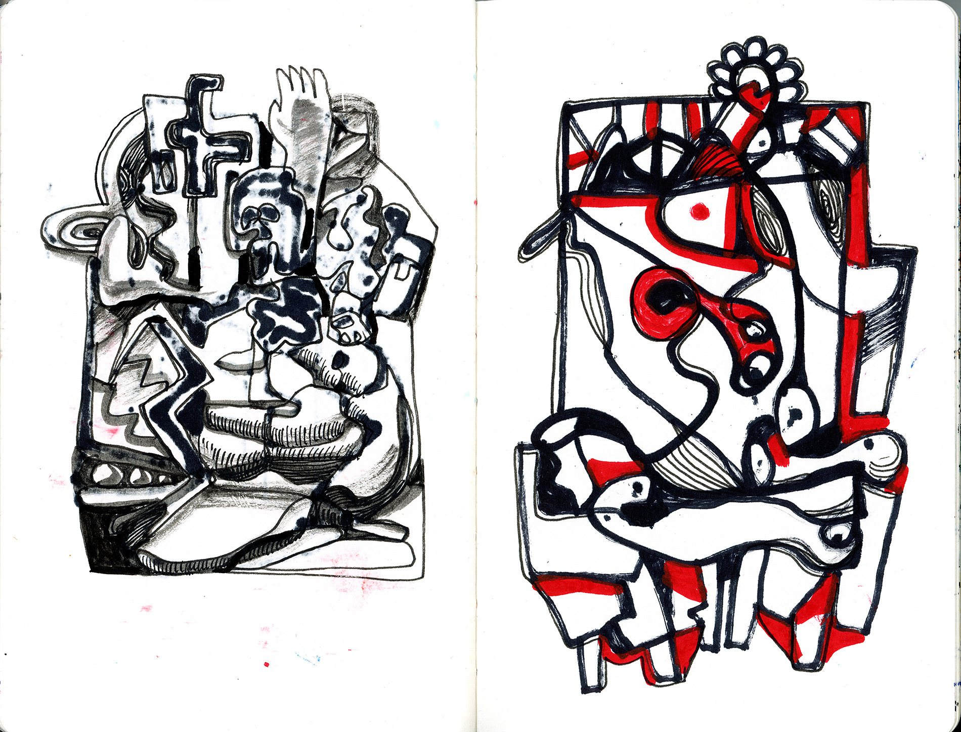 Auto Drawing, Ink on Paper