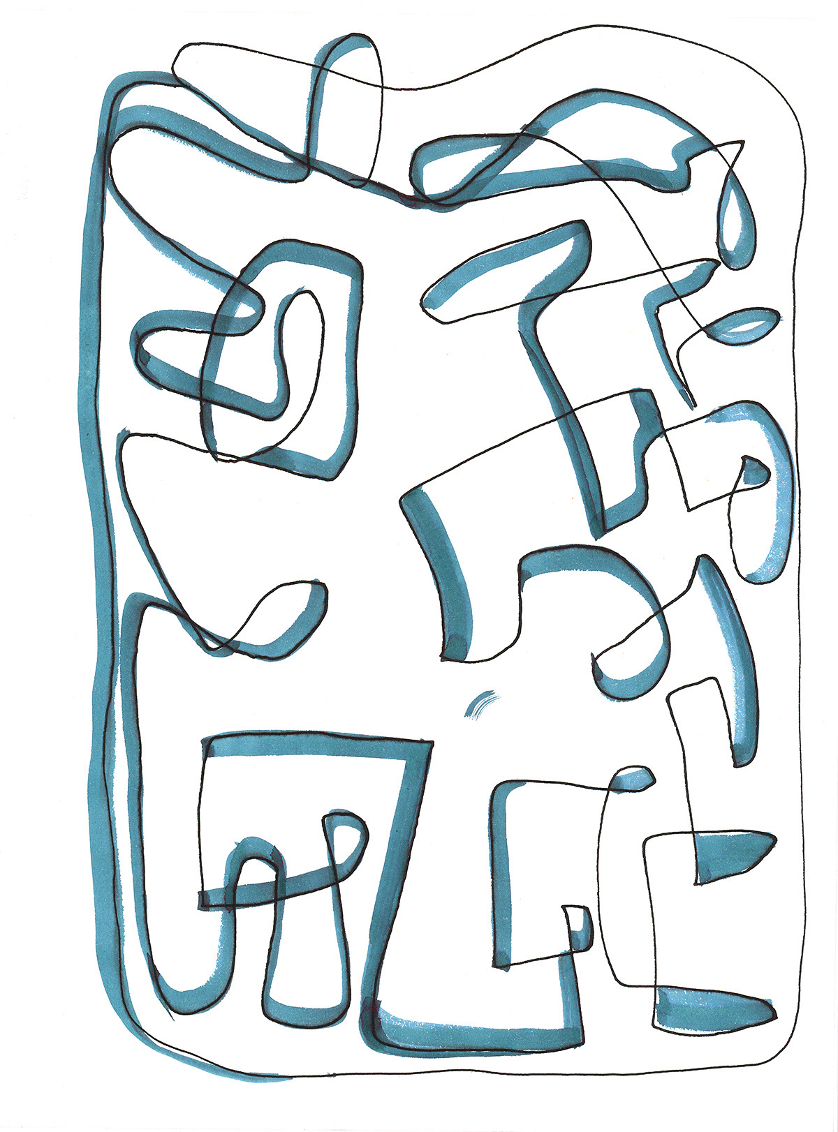 Drawing, ink on paper