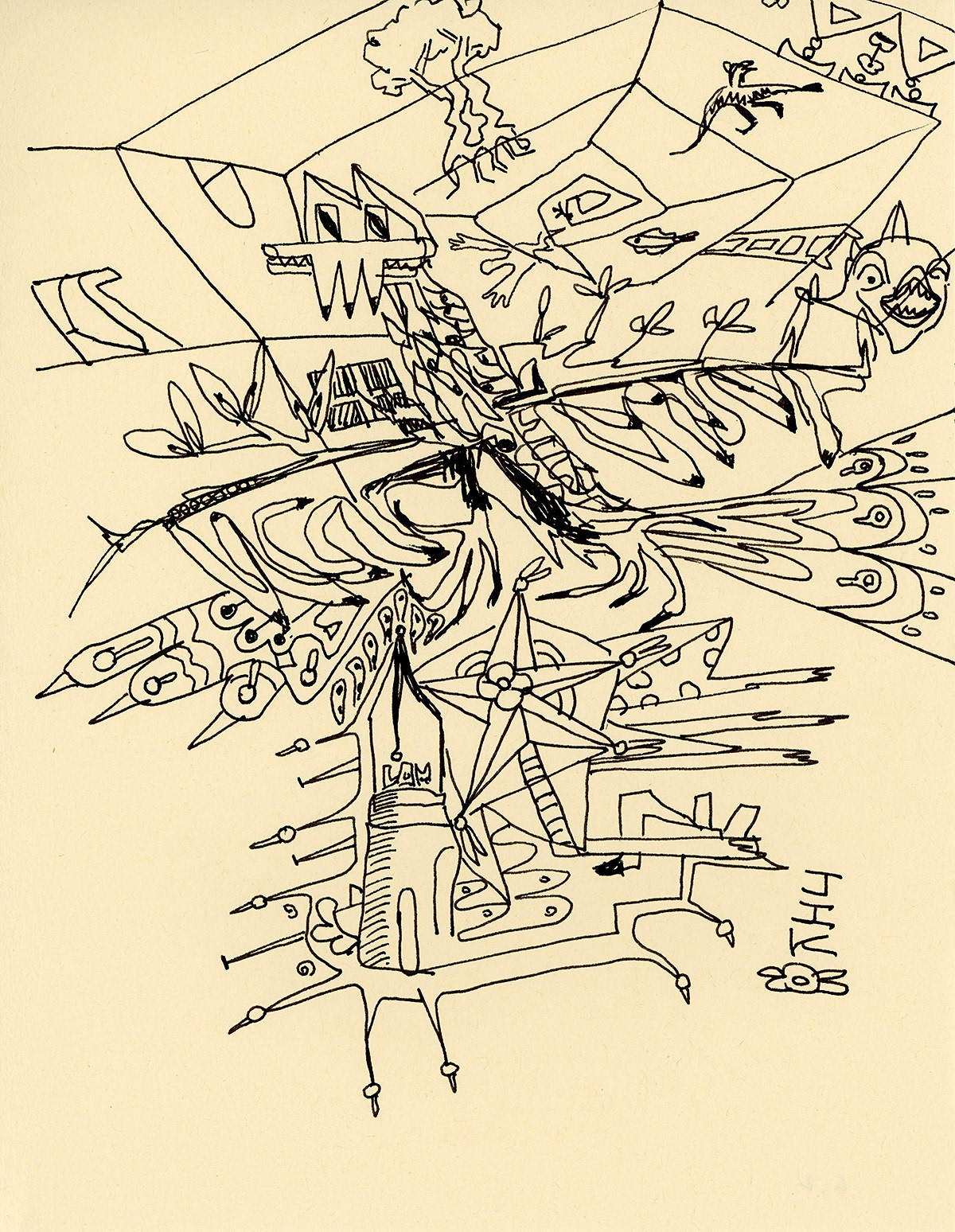 Where material goes, ink on paper