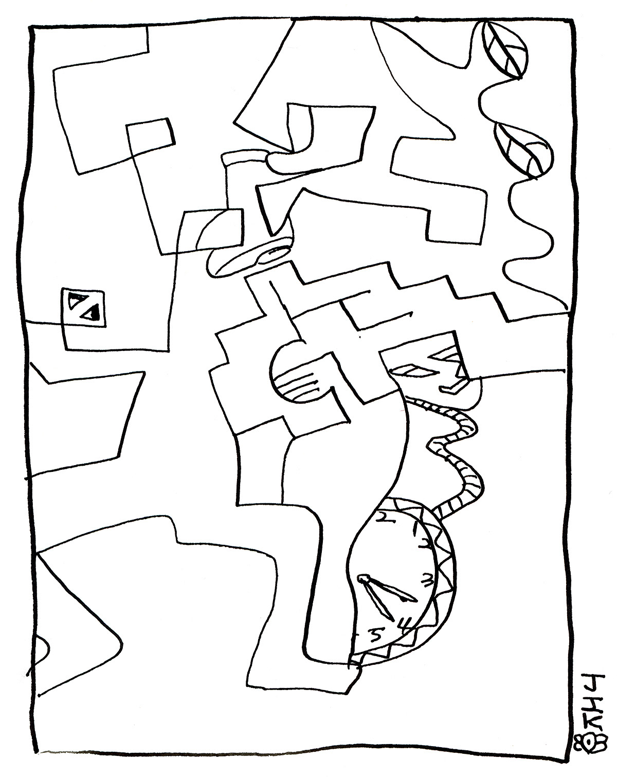 Auto Drawing, Ink on Paper