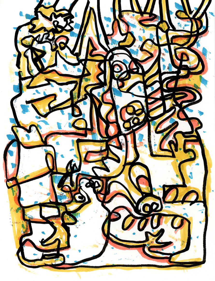 Drawing, ink on paper