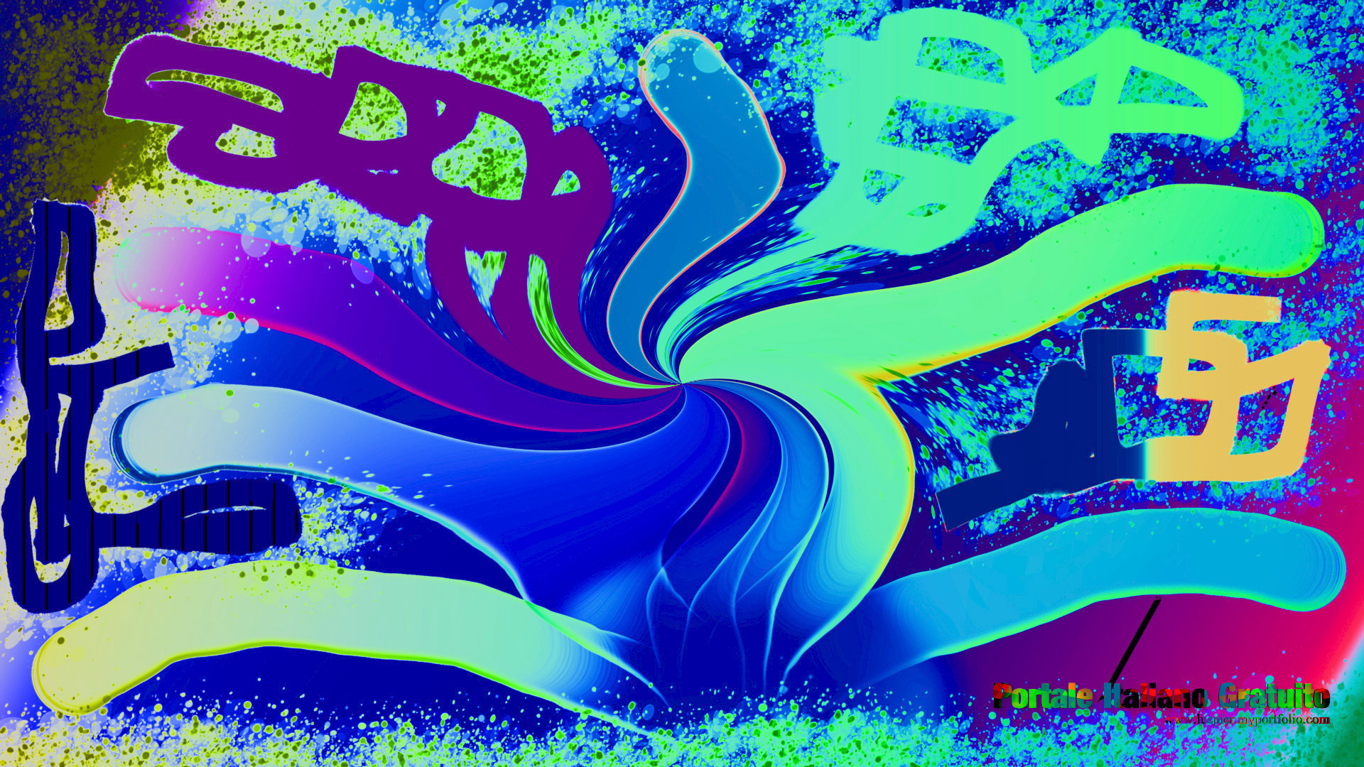 Sfondo creato con software open source Krita