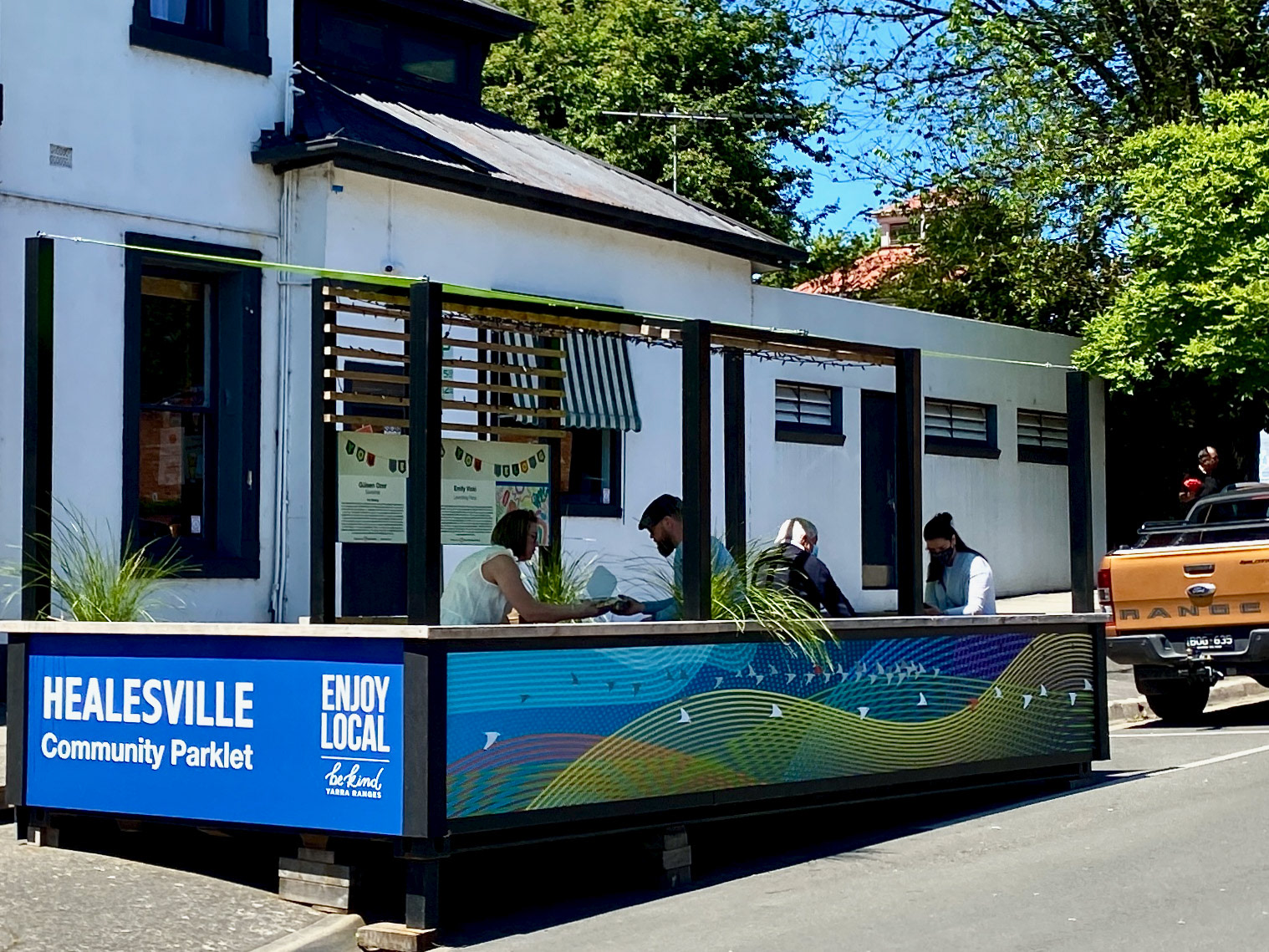 Digital Artwork Healesville Parklet Yarra Ranages Council