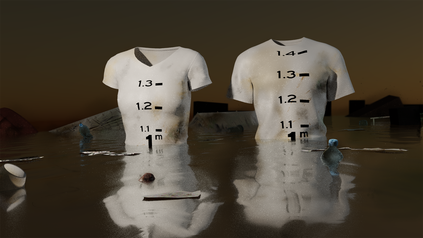 Flood Gauge t-shirts