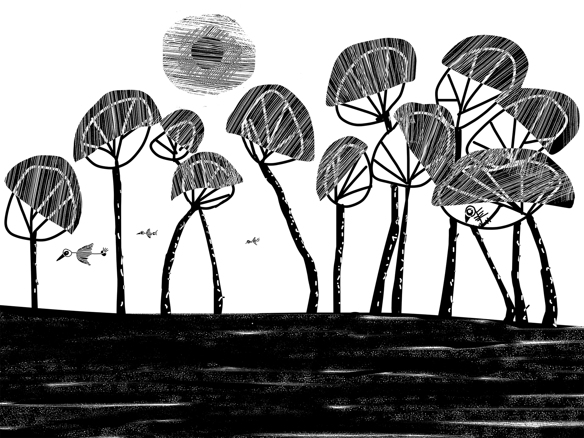 Trees and Birds