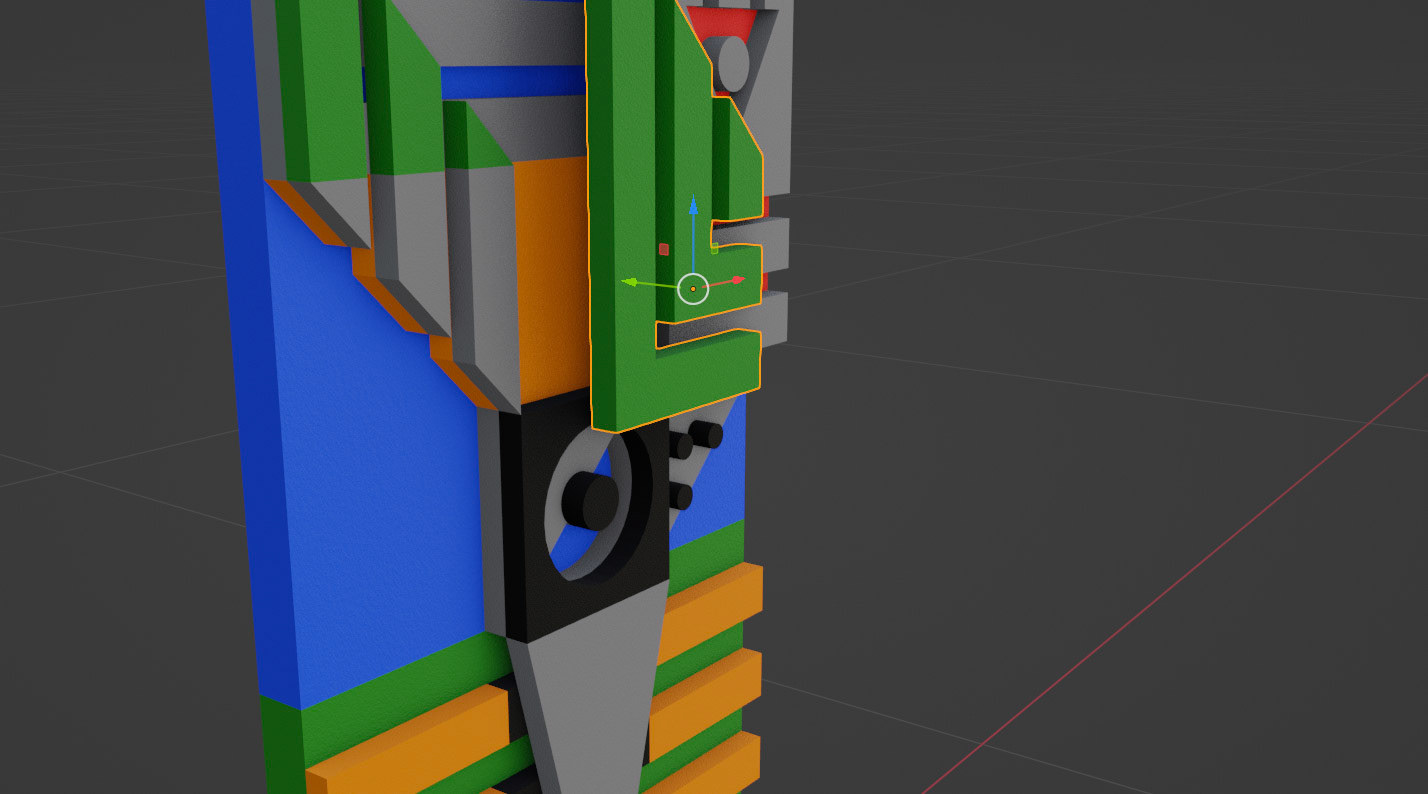 placing 3D virtual modules in Blender
