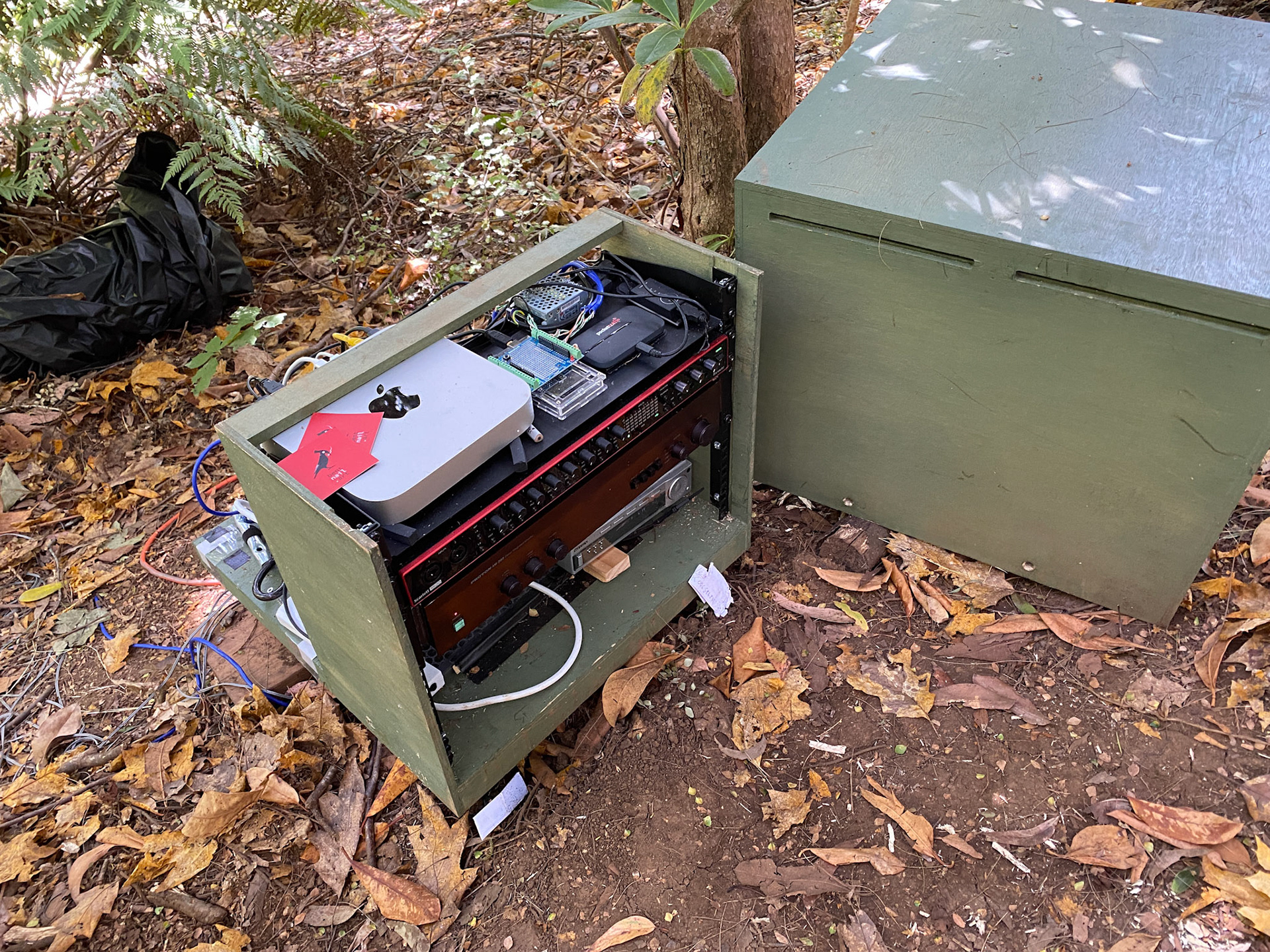 installation equipment 19" rack in weatherproof ventilated housing