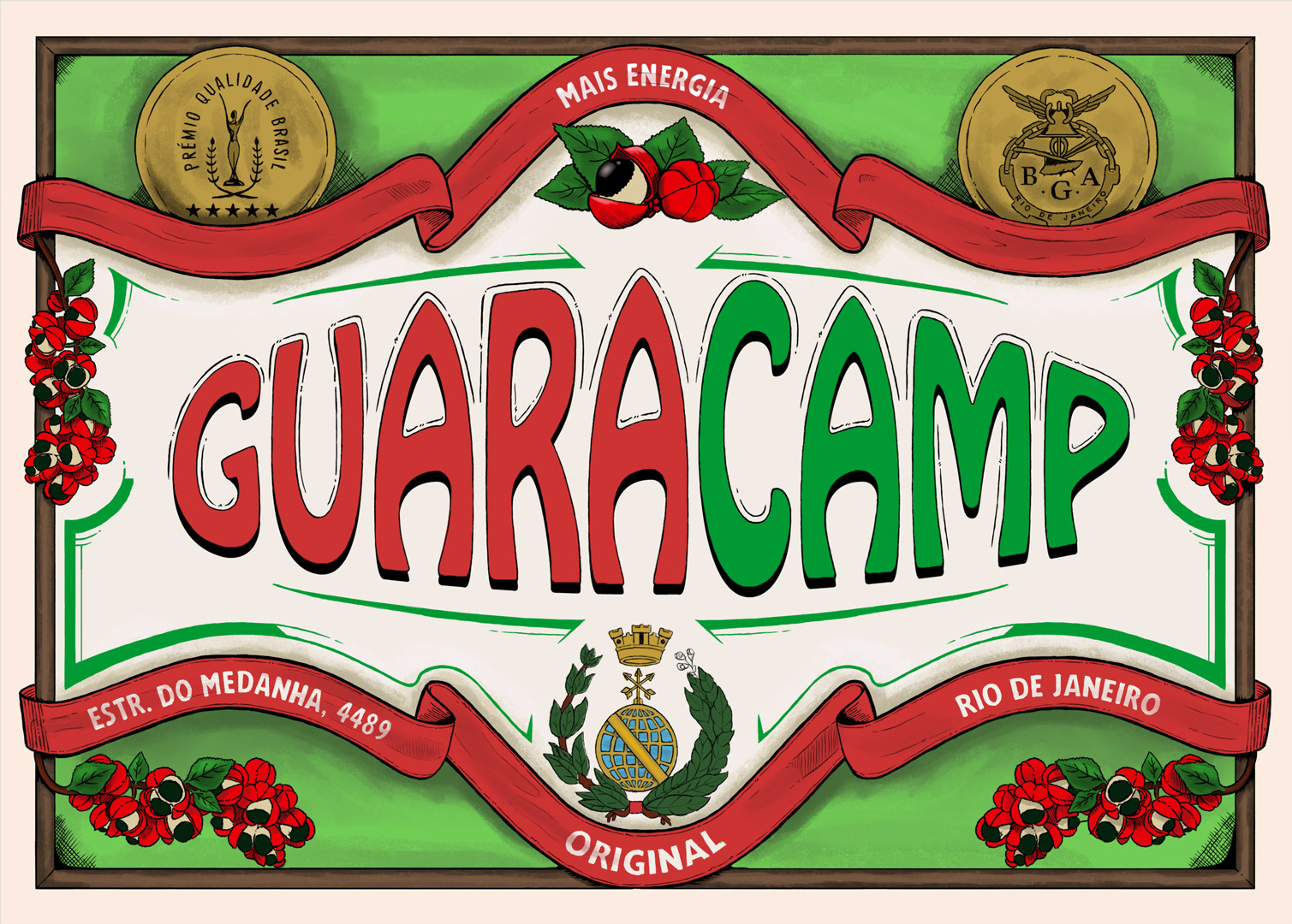 Ilustração Embalagem Guaracamp - Trabalho Acadêmico UFF