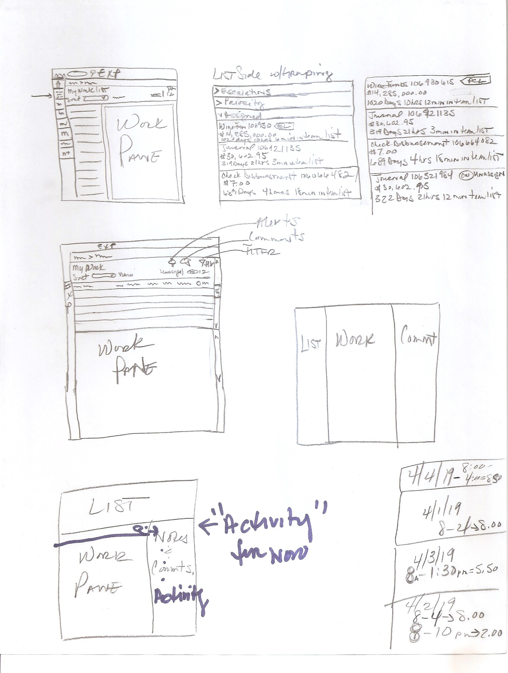 Early UI Sketch