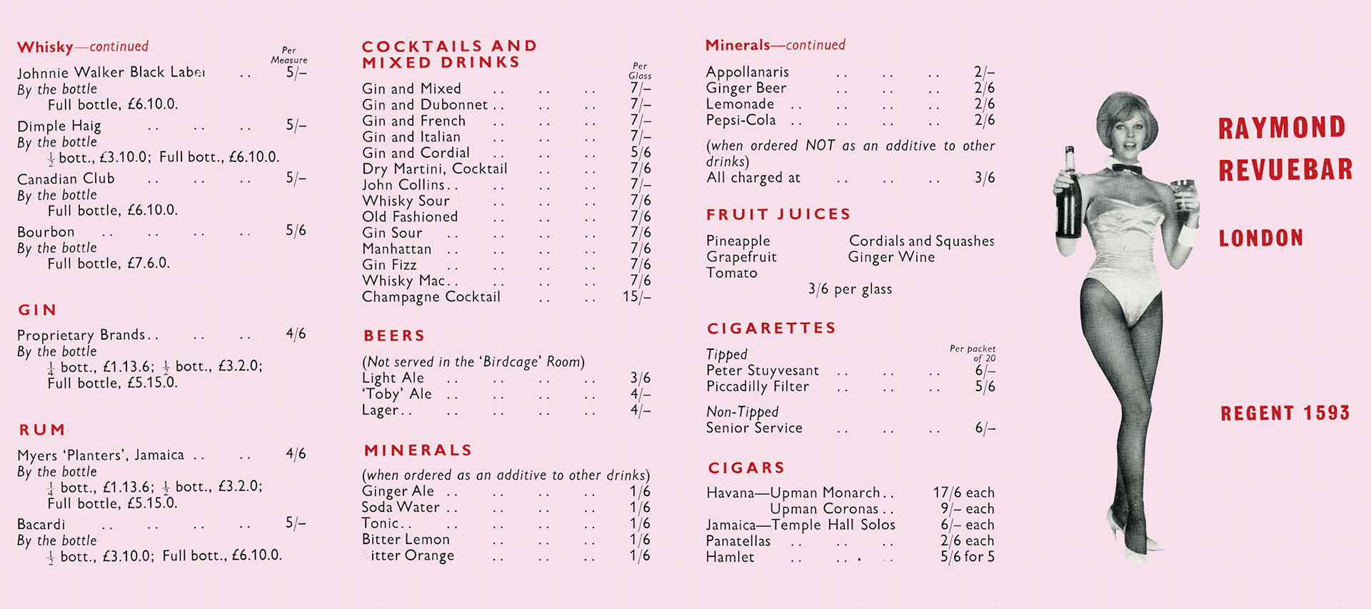 Altered Pink Bunny Menu Front 2nd March